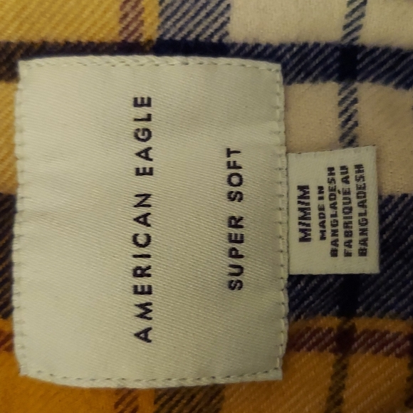 AMERICAN EAGLE | SUPER SOFT | PLAID FLANNEL SHIRT | SIZE MEDIUM - Picture 4 of 7